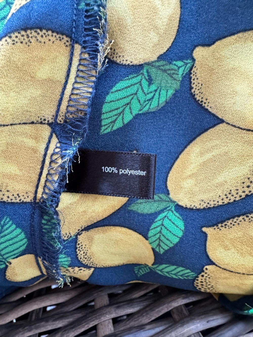 The Limited Navy Lemon Print Crisscross Camisole - Picture 5 of 5